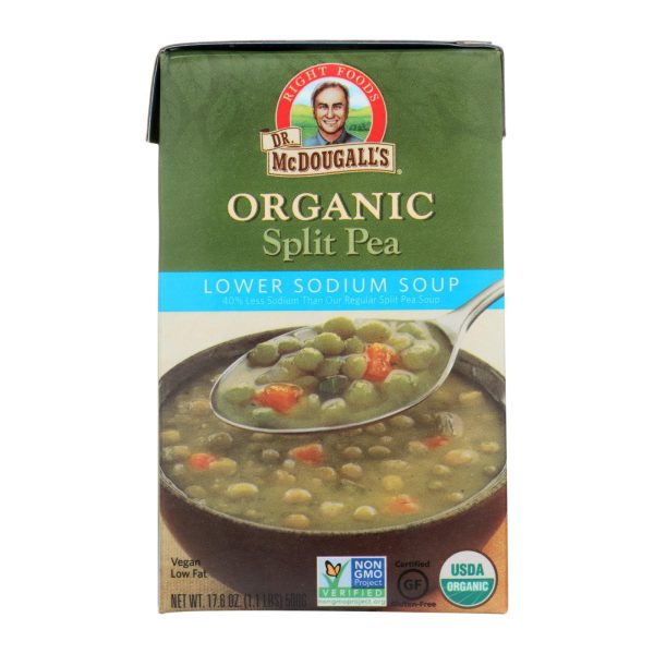 Dr. McDougall's Organic Split Pea Lower Sodium Soup - Case of 6 - 17.6 oz. - Image 3