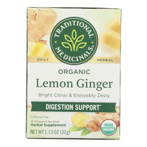 Traditional Medicinals - Herb Tea Lemon Ginger - Case of 6-16 BAG
