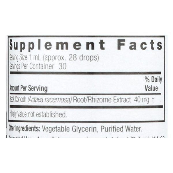 Nature's Answer - Black Cohosh Root Alcohol Free - 1 fl oz