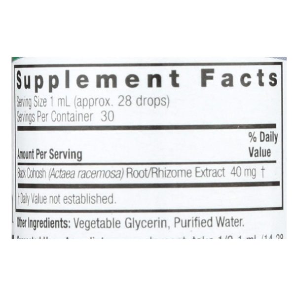 Nature's Answer - Black Cohosh Root Alcohol Free - 1 fl oz - Image 3