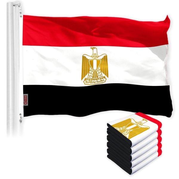 Egypt Egyptian Flag 3x5 Ft 5-Pack 150D Printed Polyester By G128