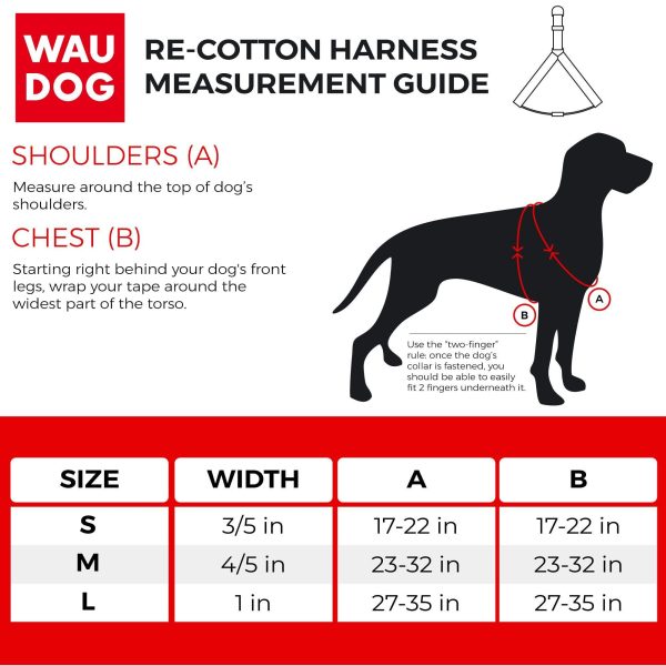 Re Cotton Dog Harness Eco Friendly Dog Harness for Small Dogs Medium & Large Dogs   Reflective Dog Harness with QR ID Tag   Puppy Harness with Adjustable Size for Male & Female Dogs - Image 5