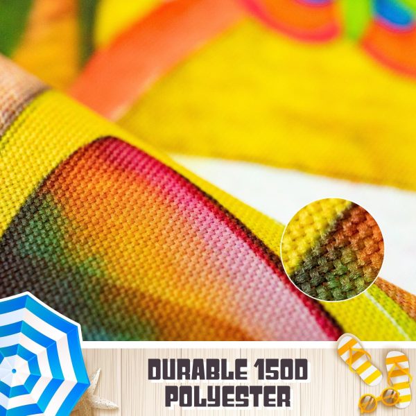 G128 Welcome Summer Sandals & Sunglasses Garden Flag | 12x18 Inch | 150D Polyester - Rustic Holiday Seasonal Outdoor Flag - Image 4