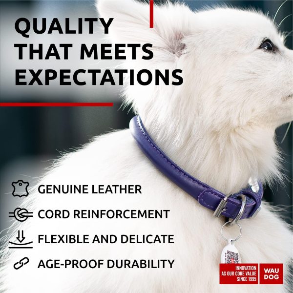 Ultra Soft Rolled Leather Dog Collar for Small Dogs   Soft Padded Dog Collars for Medium Dogs   Puppy Collars for Large Breed Dogs   Male and Female Dog Collar - Image 4