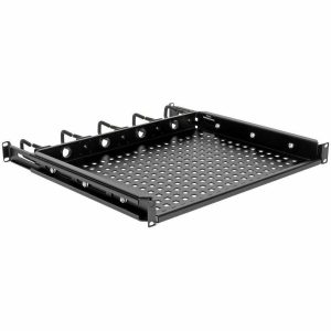 Eaton Tripp Lite Series SmartRack Cantilevered Steel Rack Shelf - 1U, Vented, Integrated Cable Rings, 14.2 in. Deep, Holds up to 50 lbs (22.2 kgs)