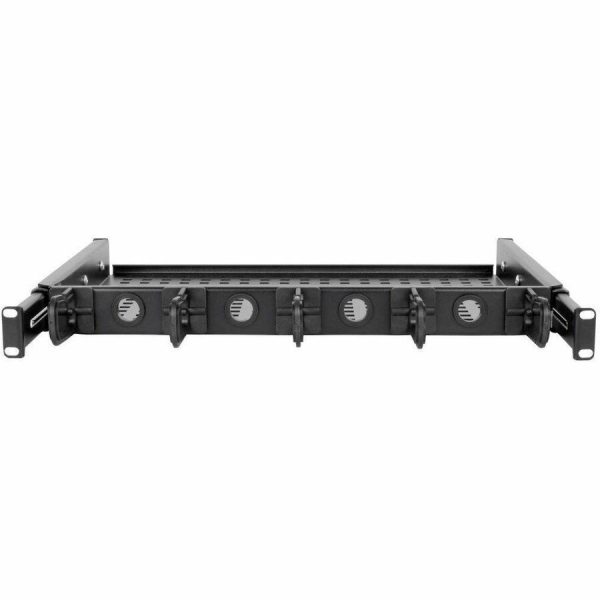 Eaton Tripp Lite Series SmartRack Cantilevered Steel Rack Shelf - 1U, Vented, Integrated Cable Rings, 14.2 in. Deep, Holds up to 50 lbs (22.2 kgs) - Image 2