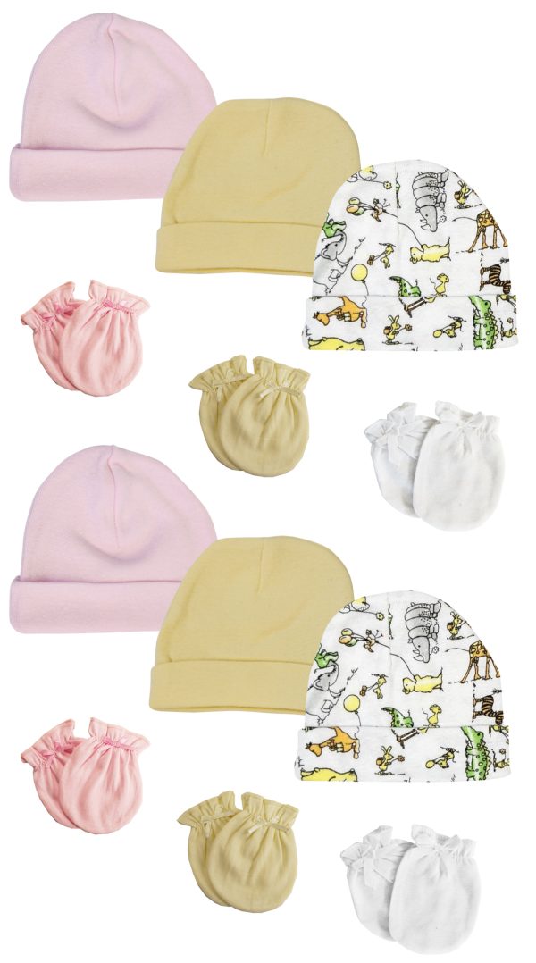 Boys Girls Caps And Mittens (pack Of 12) Nc_0299
