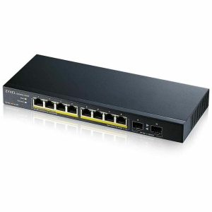 ZYXEL GS1100-10HP 8-Port Gigabit PoE Switch | 8 PoE+ Ports at 130W with 2 SFP Uplinks
