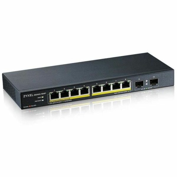 ZYXEL GS1100-10HP 8-Port Gigabit PoE Switch | 8 PoE+ Ports at 130W with 2 SFP Uplinks - Image 2