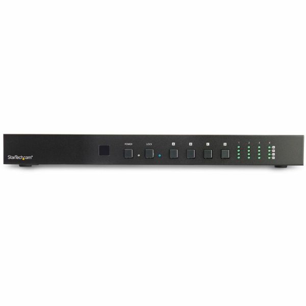 StarTech.com 4x4 HDMI Matrix Switch with Audio and Ethernet Control - 4K 60Hz - HDMI Switcher Box - Rack Mountable - With Remote Ethernet & RS232 Control - Image 2