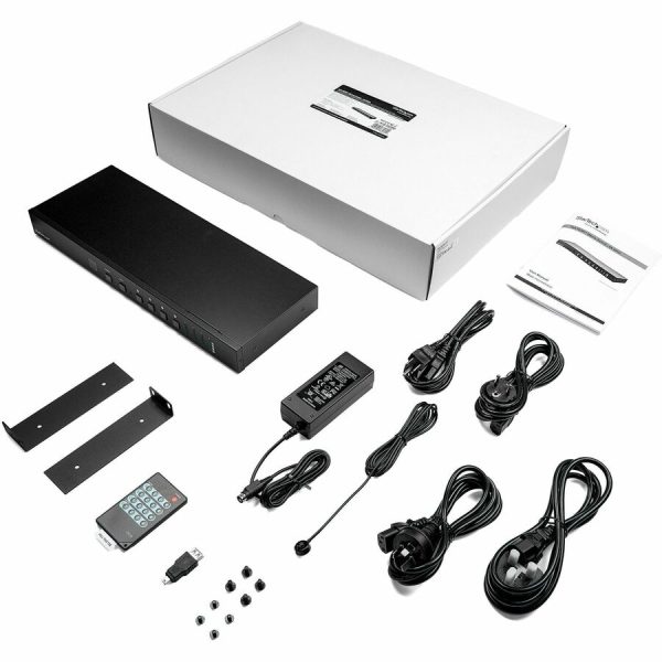 StarTech.com 4x4 HDMI Matrix Switch with Audio and Ethernet Control - 4K 60Hz - HDMI Switcher Box - Rack Mountable - With Remote Ethernet & RS232 Control - Image 5