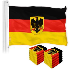 G128 10-Pack: Germany Ensign Flag 3x5 FT Printed 150D Polyester