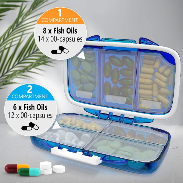 Travel Pill Organizer   Moisture Proof Pill Holder Daily Medicine Organizer Box Small Pill Case for Vitamin Supplement Pocket Pharmacy with Labels Pill Box for Purse Cute Pill Container 7 Compartments - Image 7