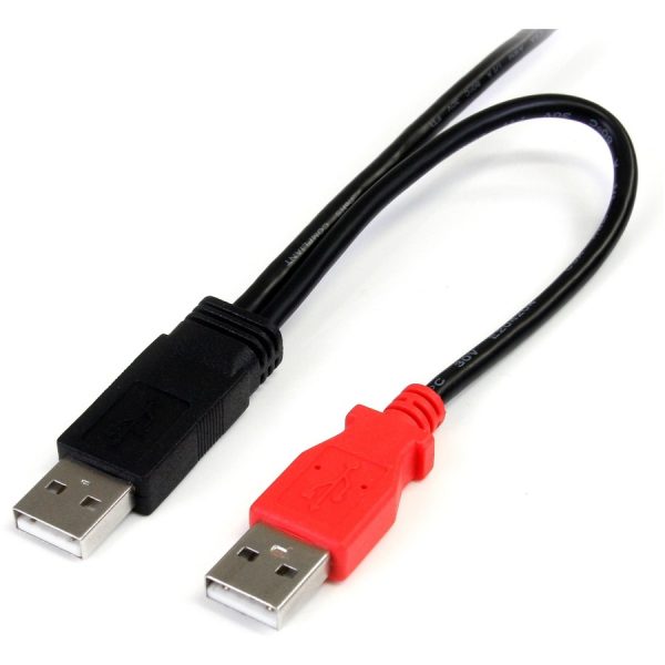 StarTech.com 1 ft USB Y Cable for External Hard Drive - Dual USB A to Micro B - Image 2