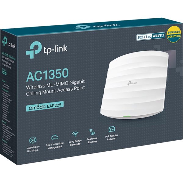TP-Link EAP225 Dual Band IEEE 802.11ac 1.32 Gbit/s Wireless Access Point - Indoor - Image 3