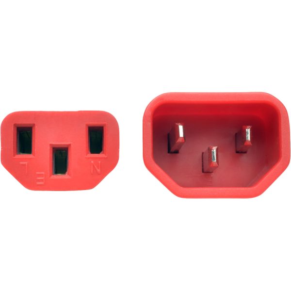Eaton Tripp Lite Series PDU Power Cord, C13 to C14 - 10A, 250V, 18 AWG, 6 ft. (1.83 m), Red - Image 3