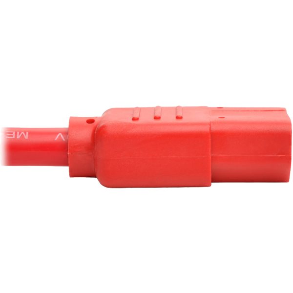 Eaton Tripp Lite Series PDU Power Cord, C13 to C14 - 10A, 250V, 18 AWG, 6 ft. (1.83 m), Red - Image 4