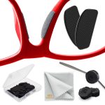 Eyeglass Nose Pads Grips   1 mm Adhesive Glasses Nose Grip Non Slip   Silicone Eyeglasses Nose Pads Anti Slip   Sunglass Nose Pads Bridge 6 Pairs   1mm x 7mm x 16mm