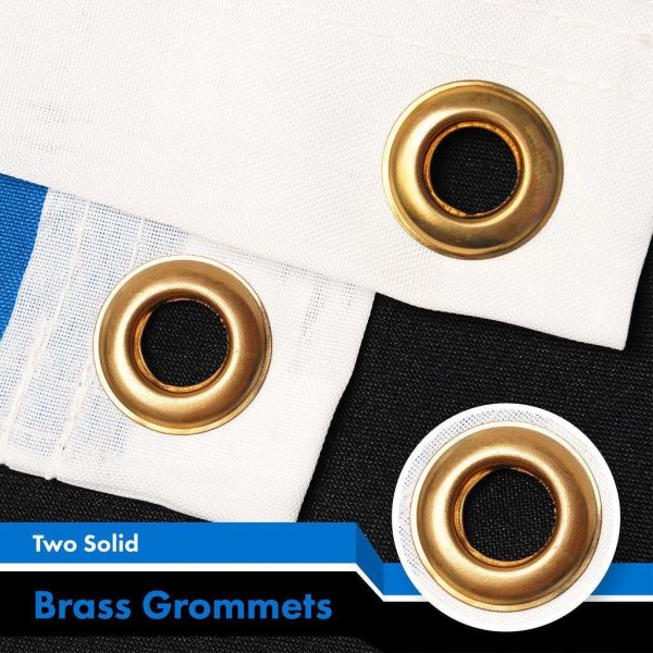 G128 5 Pack: Estonia Estonian Flag | 3x5 Ft | LiteWeave Pro Series Printed 150D Polyester | Country Flag, Indoor/Outdoor, Vibrant Colors, Brass Grommets, Thicker and More Durable Than 100D 75D Poly - Image 2