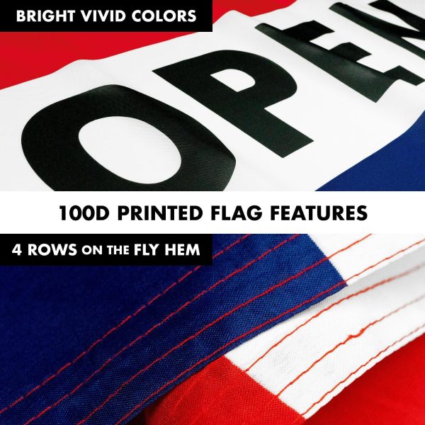 G128 - 6 Feet Tangle Free Spinning Flagpole (White) Open Brass Grommets Printed 3x5 ft (Flag Included) Aluminum Flag Pole - Image 5