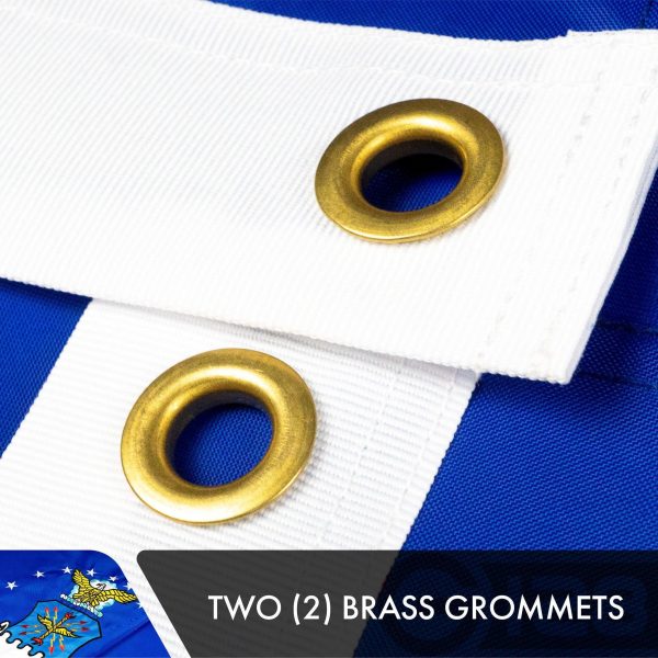 US Air Force Flag 2x3FT 3-Pack Double-sided Embroidered Polyester By G128 - Image 3