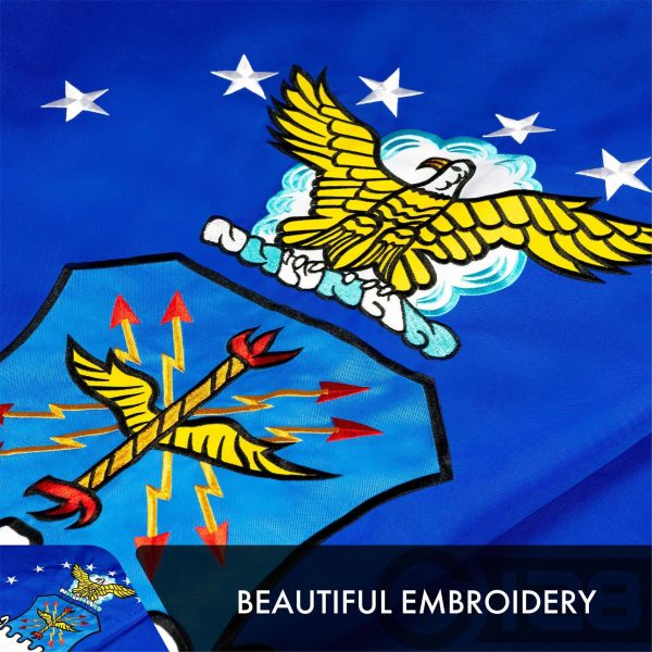 US Air Force Flag 2x3FT 3-Pack Double-sided Embroidered Polyester By G128 - Image 4
