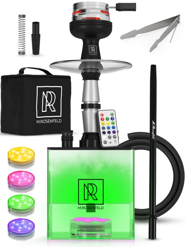 Hookah 1 Hose Hookah Set   YADO Square Hookah To Go with 1 hose