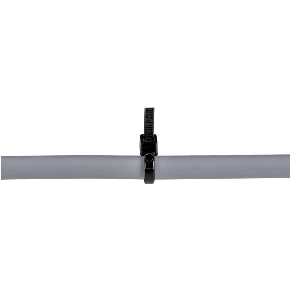 StarTech.com 4"(10cm) Cable Ties, 7/8"(22mm) Dia, 18lb(8kg) Tensile Strength, Nylon Self Locking Zip Ties, UL Listed, 100 Pack, Black - Image 4