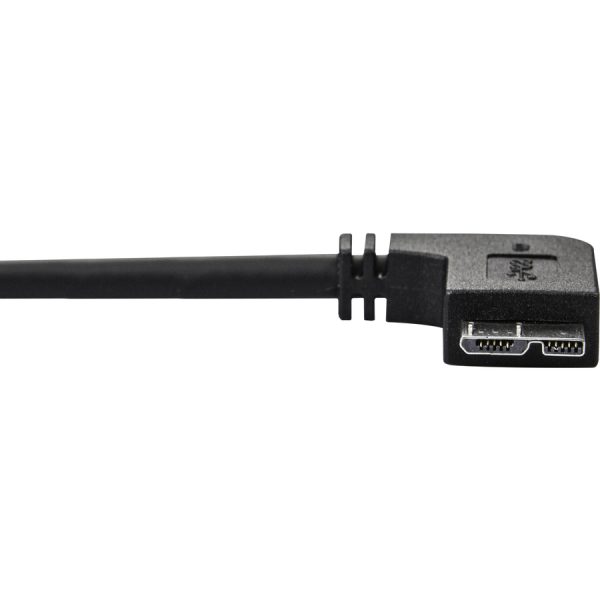 StarTech.com 0.5m 20in Slim Micro USB 3.0 (5Gbps) Cable - M/M - USB 3.0 A to Left-Angle Micro USB - USB 3.2 Gen 1 - Image 3