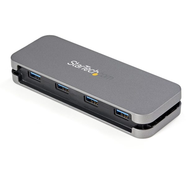 StarTech.com 4 Port USB 3.0 Hub, 4x USB-A, 5Gbps Laptop/Desktop USB Type-A Hub, USB Bus Powered, 28cm Long Cable with Cable Management - Image 3