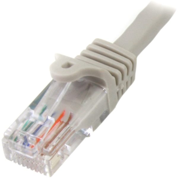StarTech.com 50 ft Gray Snagless Cat5e UTP Patch Cable - Image 2