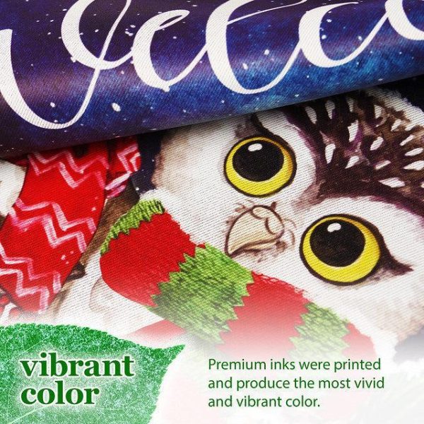 G128 Garden Flag Welcome Cozy Owls with Scarves | 12x18 Inch | Printed Blockout Polyester - Christmas Decoration - Image 6