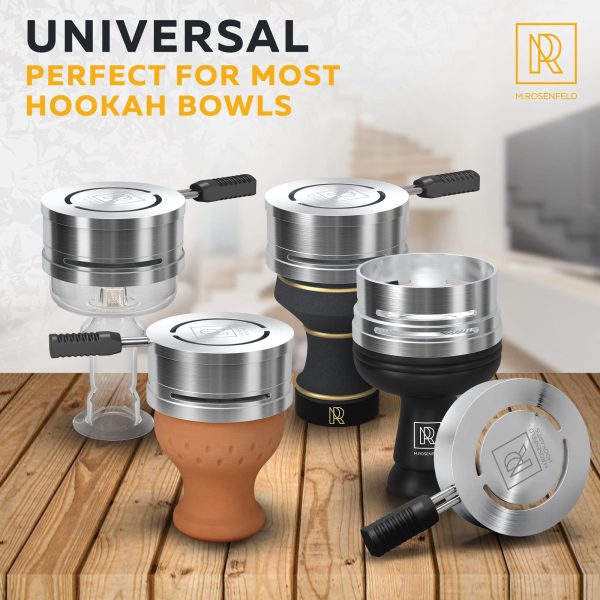 M. ROSENFELD Hookah Charcoal Holder – Hookah Heat Management System   Hookah Head for Perfect Shisha Hookah Flavor   Ultimate Hookah Accessories and Hookah Flavor Saver Hookah Coal Cover HOOKARTIS - Image 6