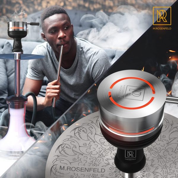 M. ROSENFELD Hookah Charcoal Holder – Hookah Heat Management System   Hookah Head for Perfect Shisha Hookah Flavor   Ultimate Hookah Accessories and Hookah Flavor Saver Hookah Coal Cover HOOKARTIS - Image 8