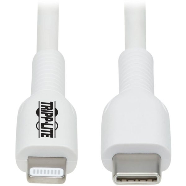 Eaton Tripp Lite Series Safe-IT USB-C to Lightning Sync/Charge Antibacterial Cable (M/M), MFi Certified, White, 2 m (6.6 ft.)