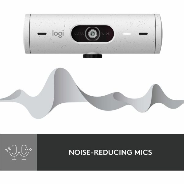 Logitech Brio 500 Full HD webcam, auto framing, noise-reducing mics, privacy shutter, streaming & video calling, Off-white - Image 4