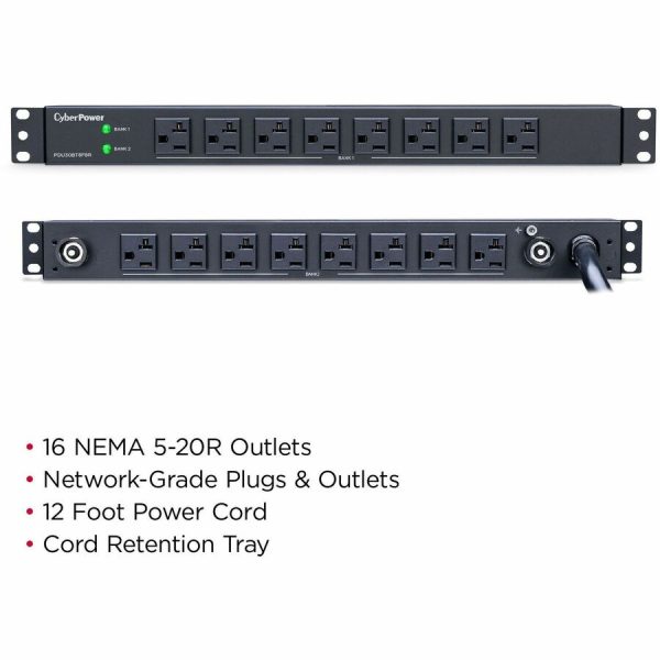 CyberPower PDU30BT8F8R Single Phase 100 - 125 VAC 30A Basic PDU - Image 2