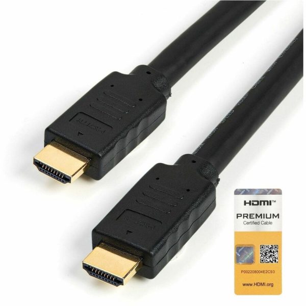 StarTech.com 15ft (5m) Premium Certified HDMI 2.0 Cable with Ethernet, High Speed Ultra HD 4K 60Hz HDMI Cable HDR10, UHD HDMI Monitor Cord