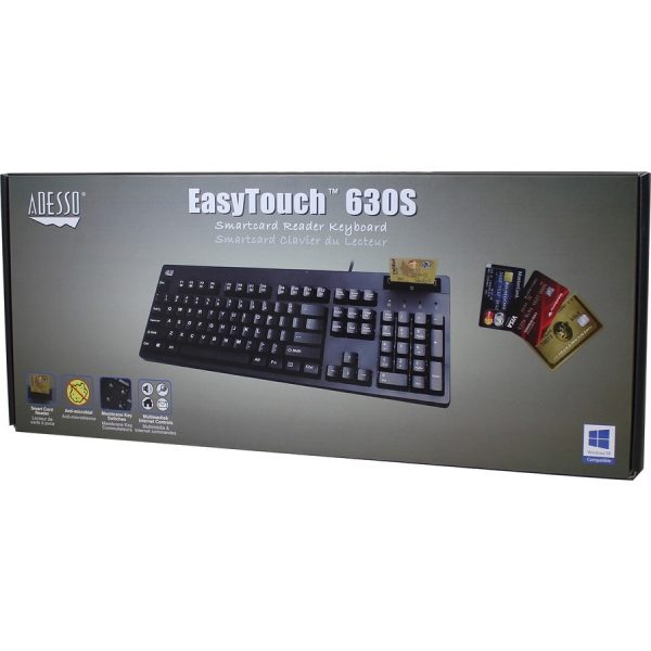 Adesso EasyTouch 630SB-TAA - Smart Card Reader Keyboard (TAA Compliant) - Image 5
