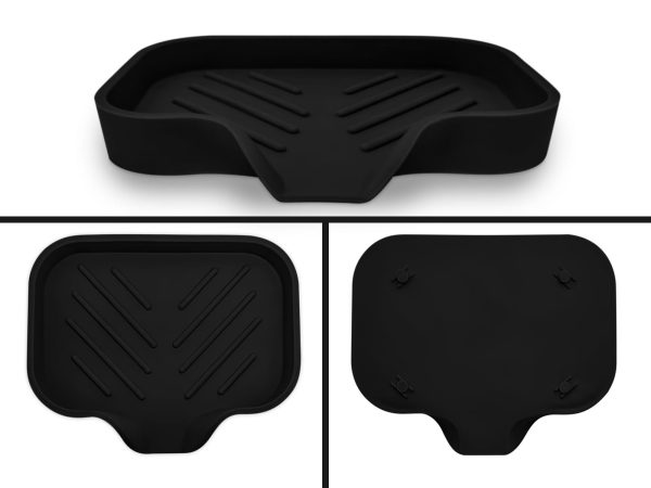 Premium Black Silicone soap Dish   Soap Holder Shower   Innovative Design Prevents Water Accumulation   Ideal soap bar Holder for Bathroom   Soap Dish for Kitchen Visit The  Store - Image 2