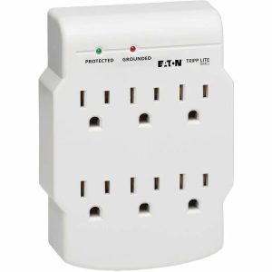 Eaton Tripp Lite Series Protect It! 6-Outlet Low-Profile Surge Protector, Direct Plug-In, 750 Joules, Diagnostic LED