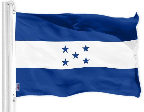 G128 Combo Pack: American USA Flag 3x5 Ft & Honduras Honduran Flag 3x5 Ft, Both Printed 150D Polyester, Indoor/Outdoor, Brass Grommets - Image 2