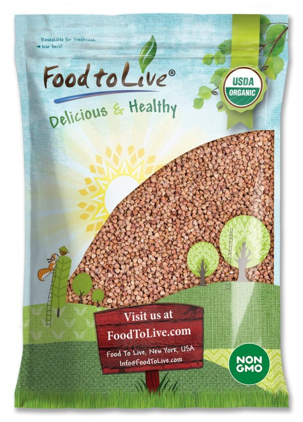 Organic Buckwheat Kasha (Grechka Toasted Whole Groats Non GMO Kosher Sirtfood Bulk) by  – 5 Pounds