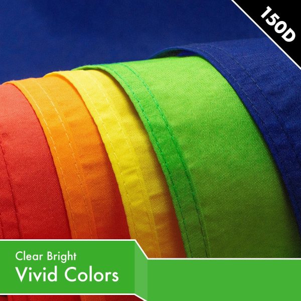 G128 2 Pack: Solid Lime Green Color Flag | 2.5x4 Ft | LiteWeave Pro Series Printed 150D Polyester | Indoor/Outdoor, Vibrant Colors, Brass Grommets, Thicker and More Durable Than 100D 75D Polyester - Image 3