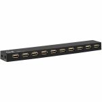 Eaton Tripp Lite Series 10-Port USB 2.0 Hub with Power Supply and International Plug Adapters