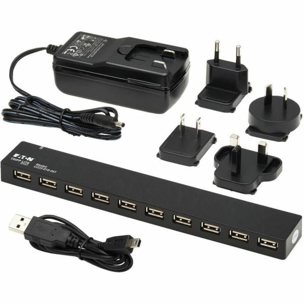 Eaton Tripp Lite Series 10-Port USB 2.0 Hub with Power Supply and International Plug Adapters - Image 9