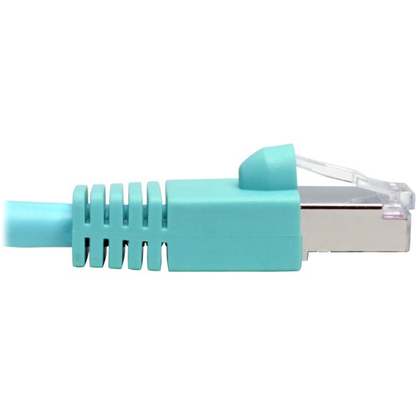 Eaton Tripp Lite Series Cat6a 10G Snagless Shielded STP Ethernet Cable (RJ45 M/M), PoE, Aqua, 10 ft. (3.05 m) - Image 4