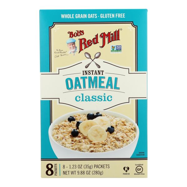Bob's Red Mill - Instant Oatmeal Gluten Free Pkt Clssc - Case of 4-9.88 OZ