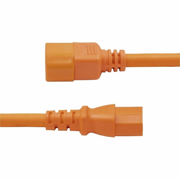 StarTech.com 6ft (1.8m) Heavy Duty PDU Power Cord, IEC 60320 C14 to C15, 15A 250V, 14AWG, Orange Power Cable, UL Listed - Image 3