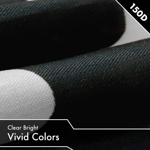 G128 Black Lives Matter (Black/White) Flag | 3x5 feet | Printed 150D Indoor/Outdoor, Vibrant Colors, Brass Grommets, Quality Polyester, Much Thicker More Durable Than 100D 75D Polyester - Image 3
